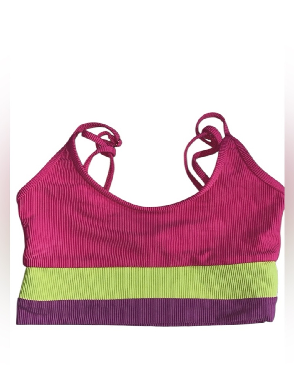 Beach Riot Eva Colorblock Bikini Top size S - Picture 2 of 5